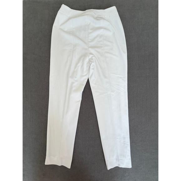 Talbots Hollywood Ankle Straight Leg Pants Womens 6 White Work Career Minimalist - Picture 3 of 12